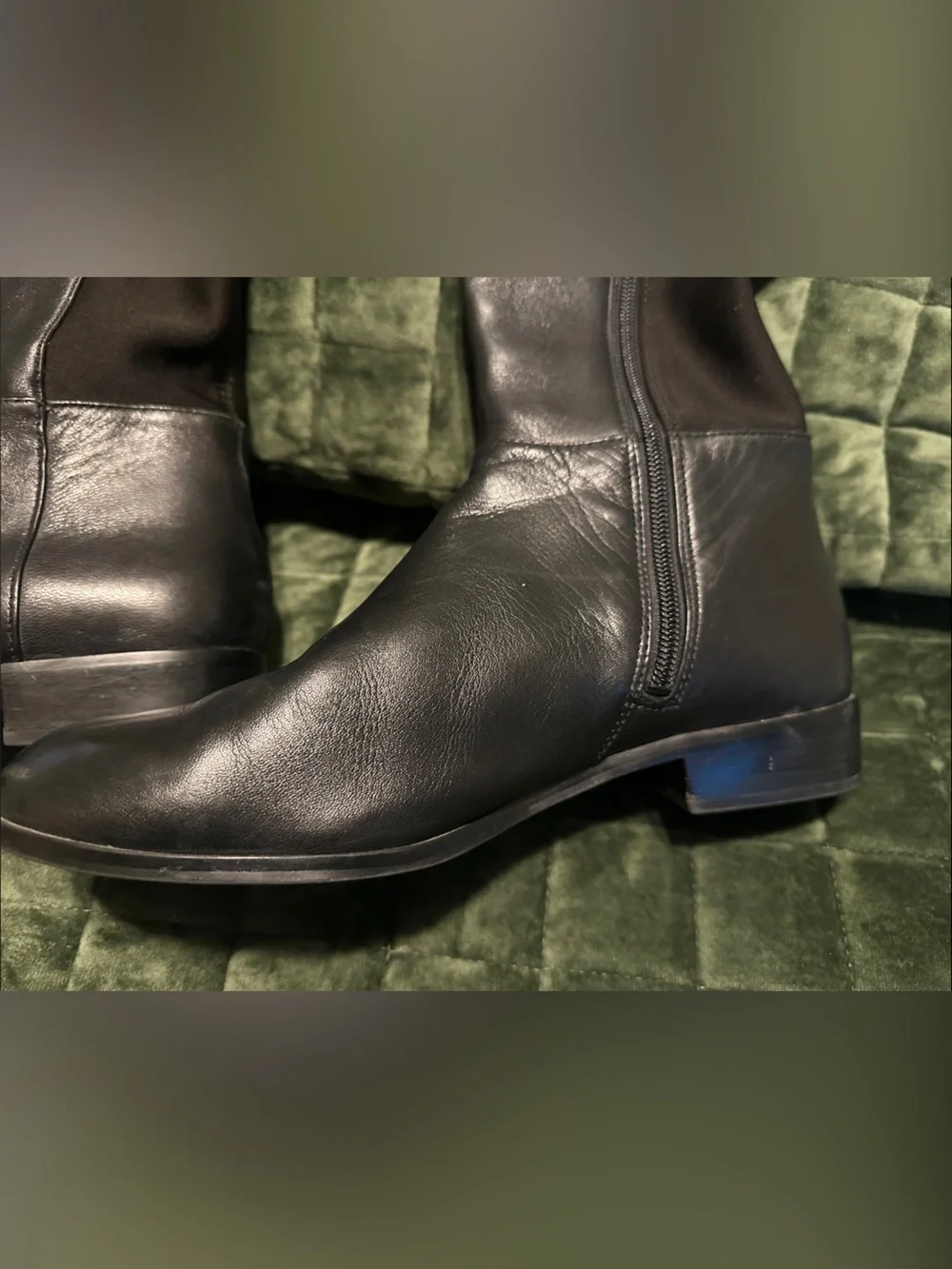 Michael Kors Black Leather & Stretch Over-the-Knee Boots